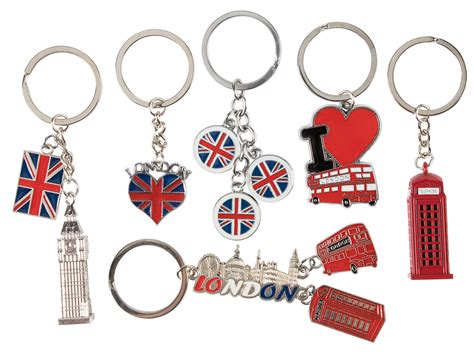 Buy London Keychains 6 Pack Souvenir Key Rings 6 Assorted Designs