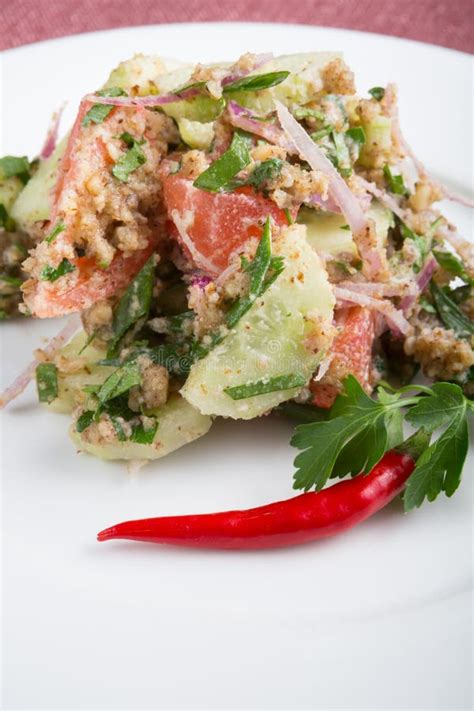 Uzbek Salad Dish Stock Photo Image Of Chopped Lettuce 133299822