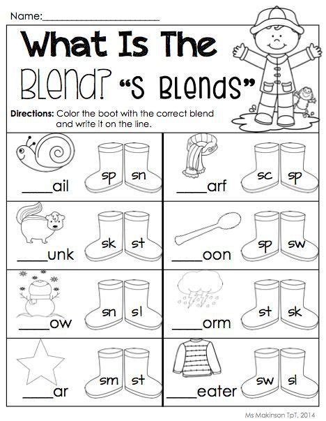 Blending Words Worksheet For Kindergarten