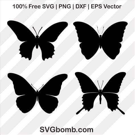 Butterfly Set SVG Cut File | SVGbomb.com