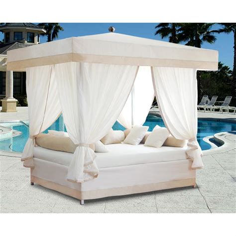 Enjoy free shipping with your order! Luxury Outdoor Lounge Bed with Canopy - 232011, Patio ...