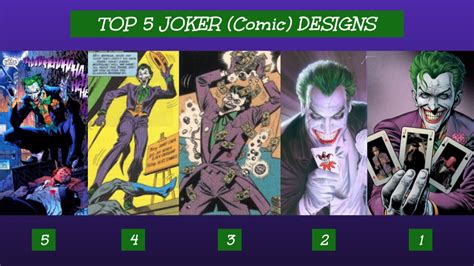 Top 5 Joker Comic Designs By Jjhatter On Deviantart
