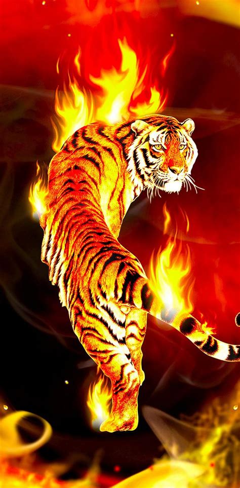 Fire Tiger Wallpapers 4k Hd Fire Tiger Backgrounds On Wallpaperbat