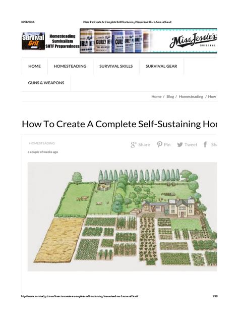 How To Create A Complete Self Sustaining Homestead On 1 Acre Of Land