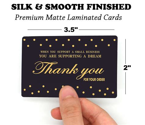 Edit the text, colors, and fonts of your online thank you card exactly the way you want. Thank You Cards Small Business 100 Pack (Business Card Sized) Thank You for Your order Cards ...