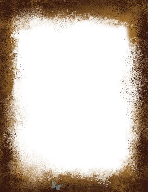 Printable Brown Grunge Page Border