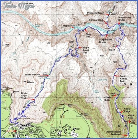 Grand Canyon Hike Map