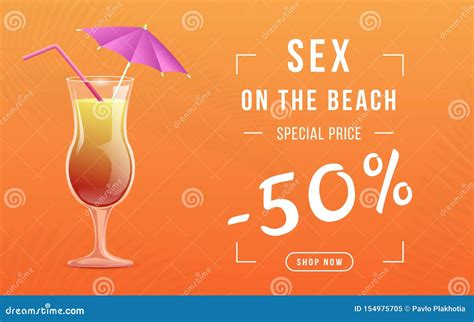 summer cocktail special price web banner sex on beach special offer advertising alcohol drink