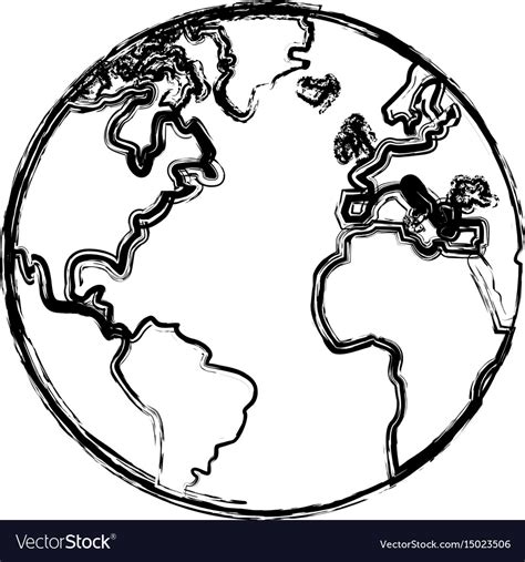 Sketch Of World Map