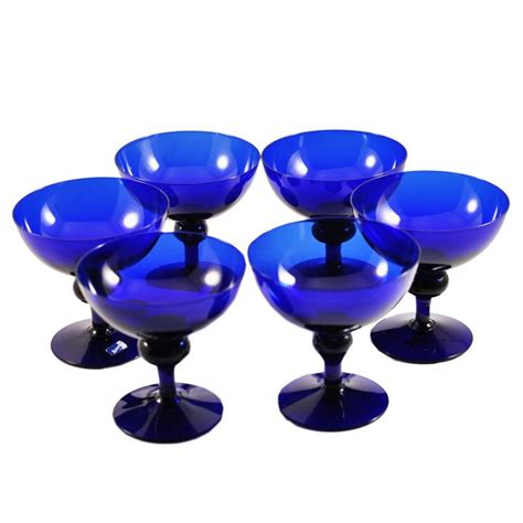 Bjorkshult Cobalt Coupe Glasses Cobalt Glassware Blue Glassware