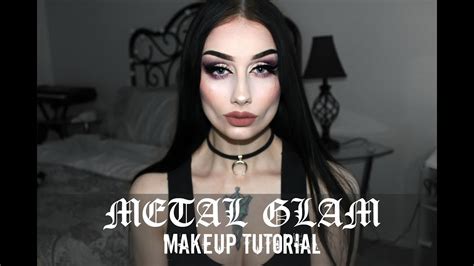 Metal Glam Makeup Tutorial Theblackmetalbarbie Youtube