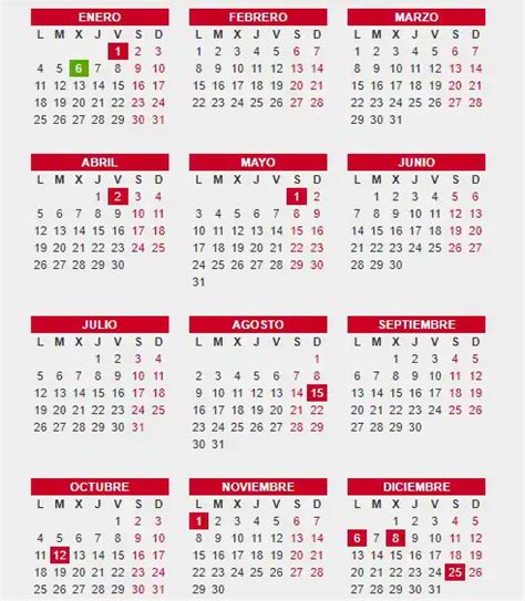 Calendario Laboral 2021 Los Doce Festivos Nacionales Puentes Y