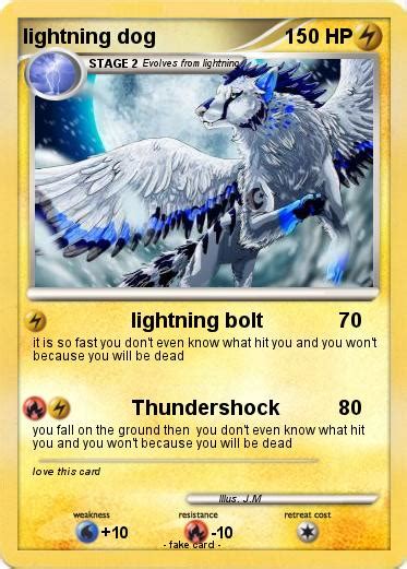 Pokémon Lightning Dog 6 6 Lightning Bolt My Pokemon Card