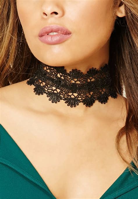 Vintage Trendy Punk Gothic Style Black Lace Sexy Choker Necklaces Wide