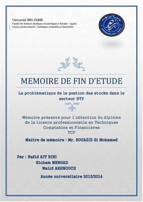 Memoire D Etude Et Gestion De Projet Pdf Notice Manuel D Utilisation