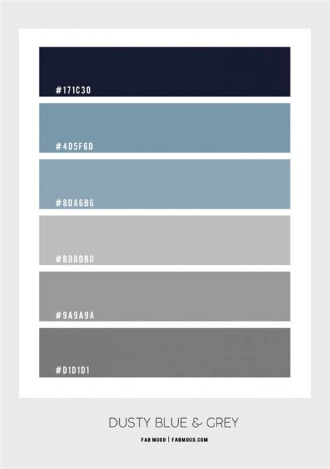 Dusty Blue And Grey Bedroom Color Scheme Blue Color Pallet Grey