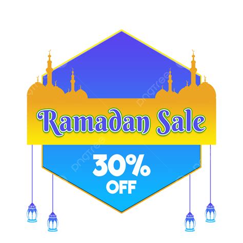 Sale Banner Clipart Transparent Png Hd Blue And Yellow Ramadan Sale