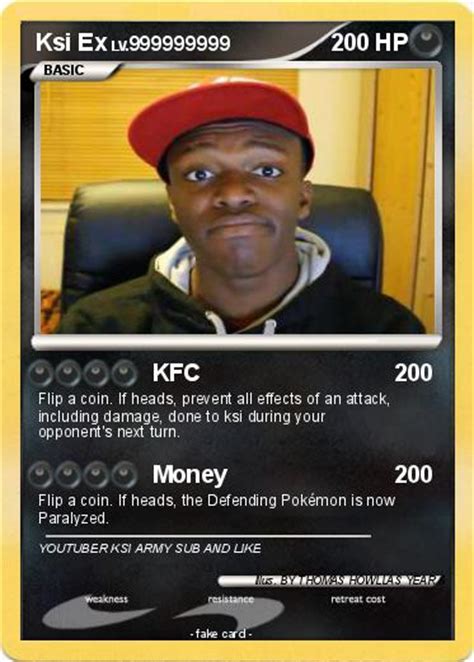 Pokémon Ksi Ex KFC My Pokemon Card