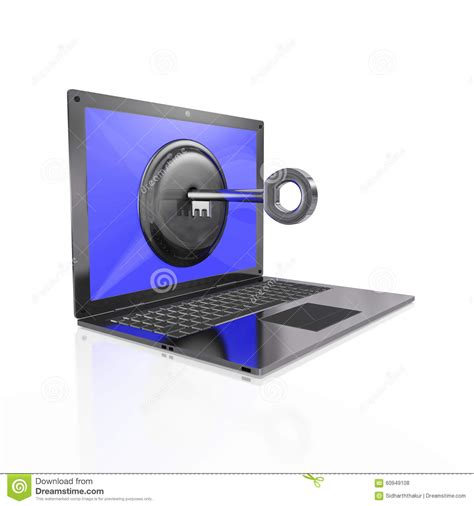 Choose project from the list of icons. Secure Computer Data Access Concept Stock Photo - Image of ...