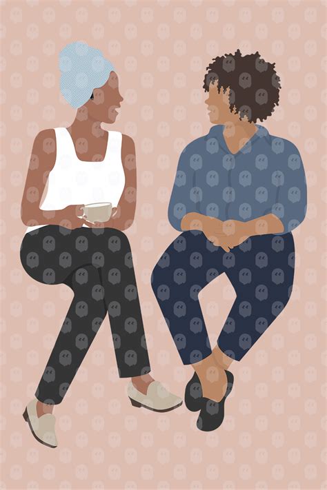 Archade Two Women Sitting On Cushions And Talking Vector Drawings