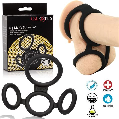 Cock Ring Silicone Ball Harness Divider Scrotum Spreader Penis Male