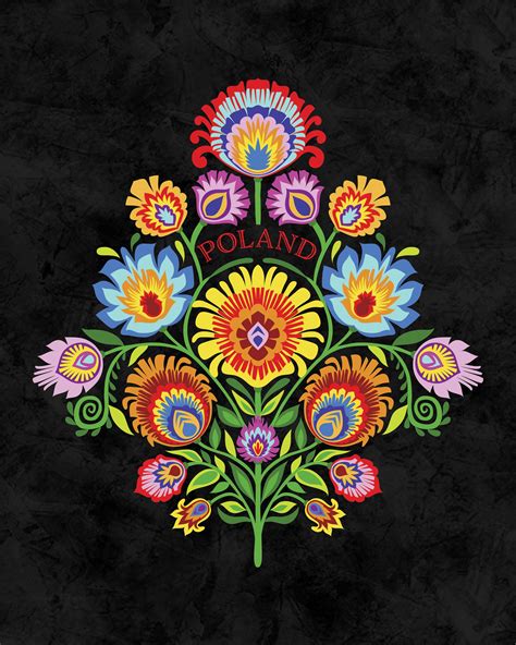 Folk Art Flowers Flower Art Motif Floral Floral Botanical Embroidery Patterns Hand