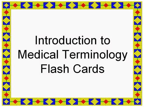 Introduction To Medical Terminology Flash Cards Word Parts Medical