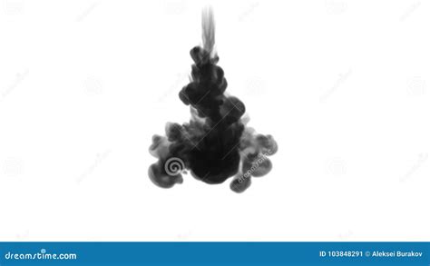One Ink Flow Infusion Black Dye Cloud Or Smoke Ink Inject On White In