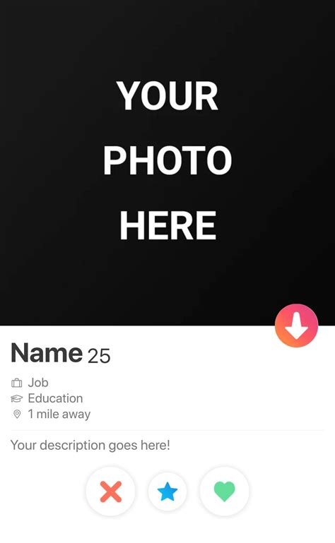 Fake Tinder Profile Template