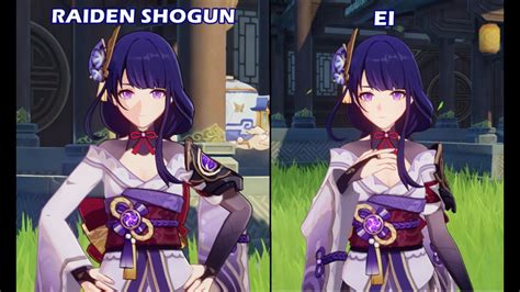 Raiden Shogun And Ei Serenitia Pot Before And After Archon Quest