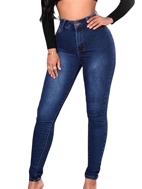 Discount Supplements Wholesale Online Drawstring Waist Stretch Long Trousers Denim Slim Womens