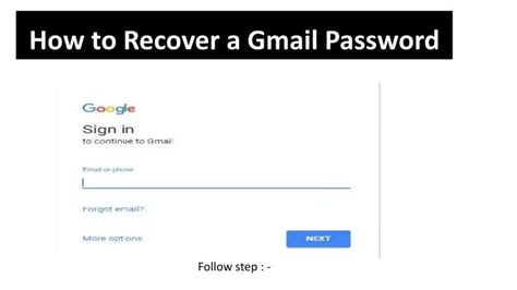 Ppt How To Recover Your Forgotten Gmail Account Password Powerpoint