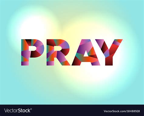 Pray Concept Colorful Word Art Royalty Free Vector Image