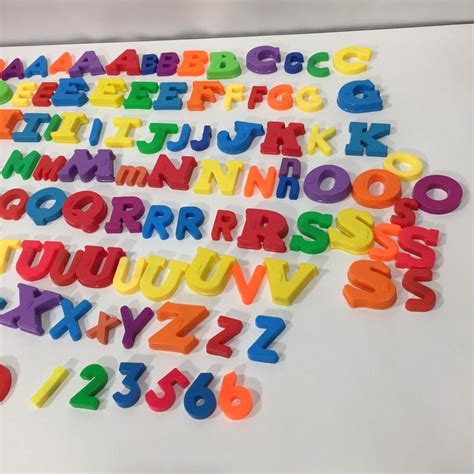 Alphabet Magnets Lot Of 115 Letters Numbers Preschool Education Plastic