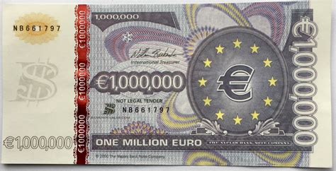 1 000 000 Euro The Naples Bank Note Company Eurozone Numista