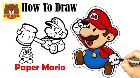 How To Draw Paper Mario 怎樣畫紙片馬利歐 摺紙王國 Youtube