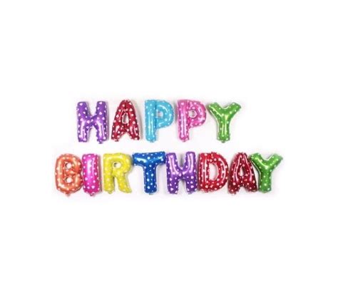 Foil Happy Birthday Letter Balloon Banner Kit