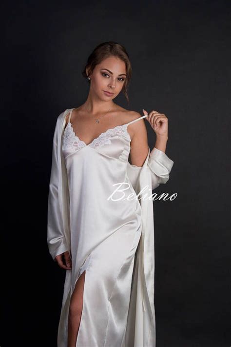 Long Nightgown Ivory With Lace 100 Pure Silk Mulberry Slip Silk