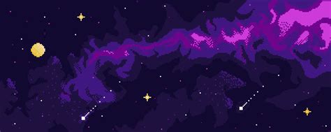 Outer Space Purple Theme This Is My Second Pixel Art That I Made