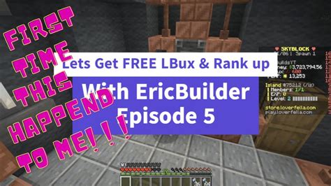 Loverfella Free Lbux And Rank Episode 5 Minecraft Skyblock