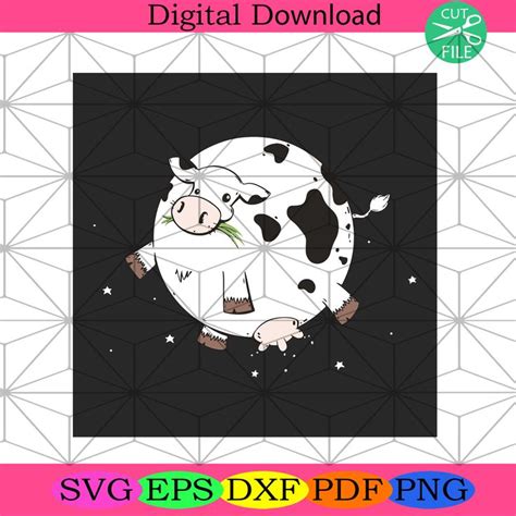 Full Moo Svg Trending Svg Moo Cow Svg Funny Mow Svg Full Moon Svg In