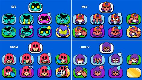 All Brawler Pins In Brawl Stars EVE Fang More YouTube