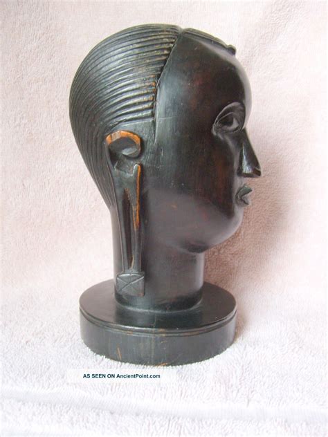 Vintage African Hand Carved Ebony Tribal Sculpture 7