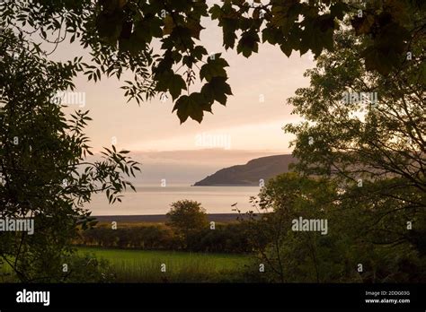 Morning Light Over Porlock Bay And Bossington Hill Viewed From Worthy