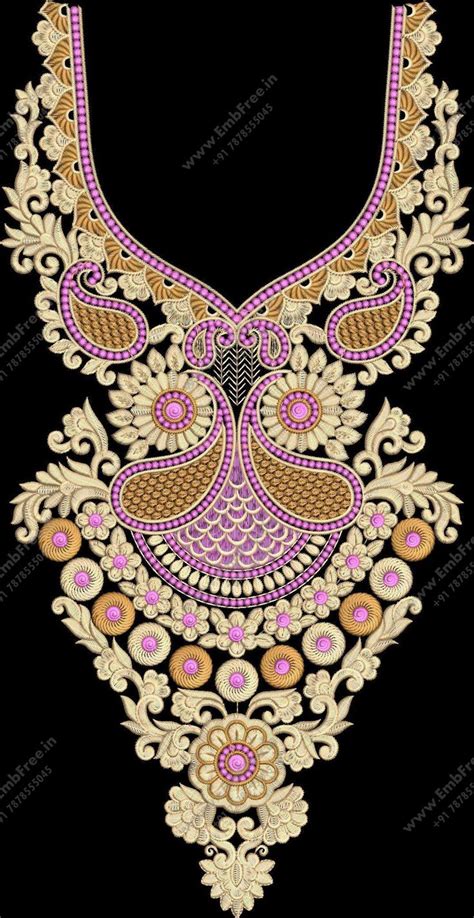 Neck Embroidery Design Neck Neck Embroidery Design New