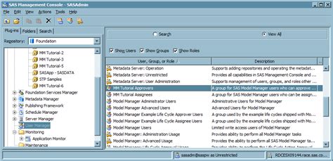 Create Groups For Use With The Sas Model Manager Tutorial Sasr