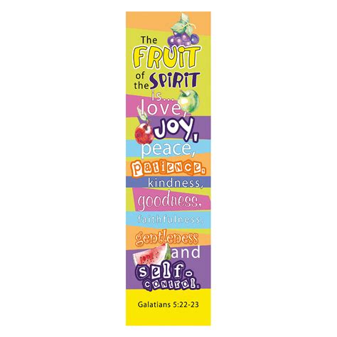 Fruit Of The Spirit Bookmarks Pack Of 10 Free Delivery When You