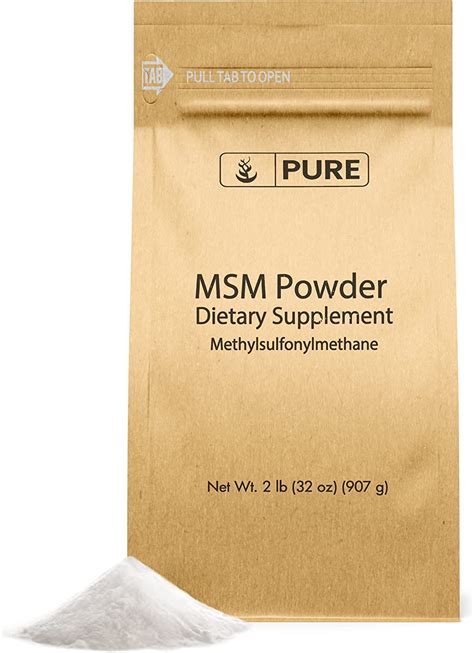 Buy Methylsulfonylmethane Msm Powder 2 Lbs Always Pure Natural Sulfur Dietary Supplement