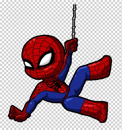 Ilustración De Caricatura De Spider Man Rojo Y Azul Spider Man En