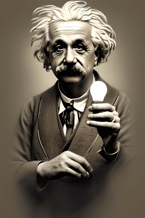 Albert Einstein Lightbulb Graphic · Creative Fabrica